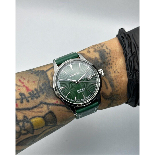 Custom Seiko Mod • Mockingbird Green Cocktail Presage • 40.5mm